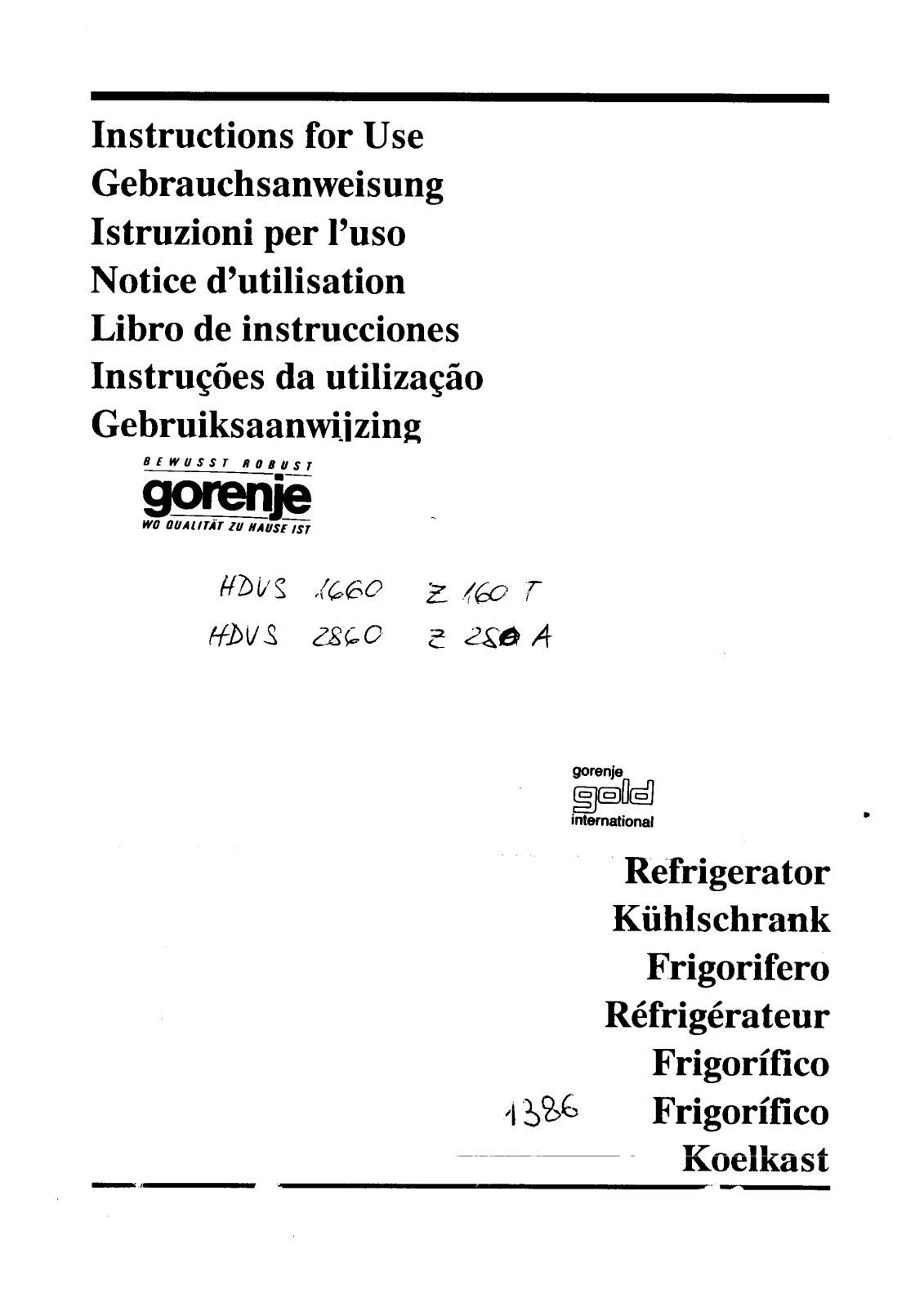 Zanussi Z160T, Z280A User Manual