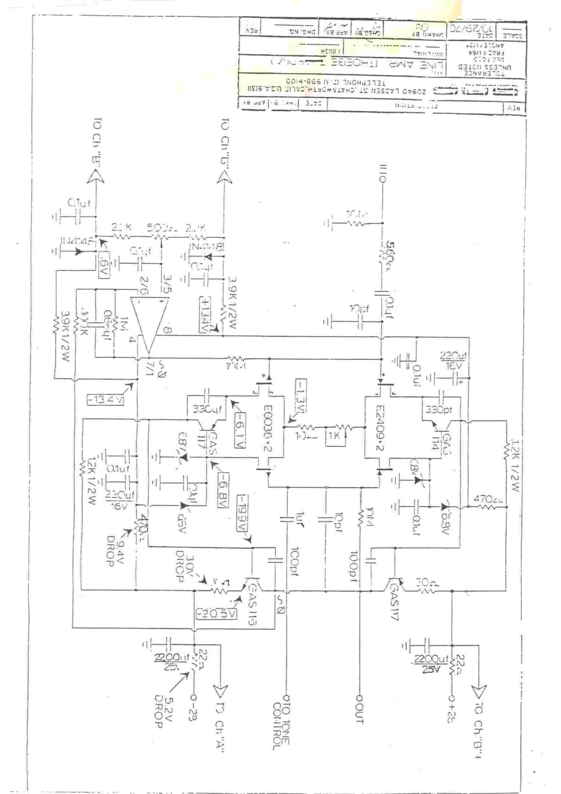 GAS THRAEDRA Schematic