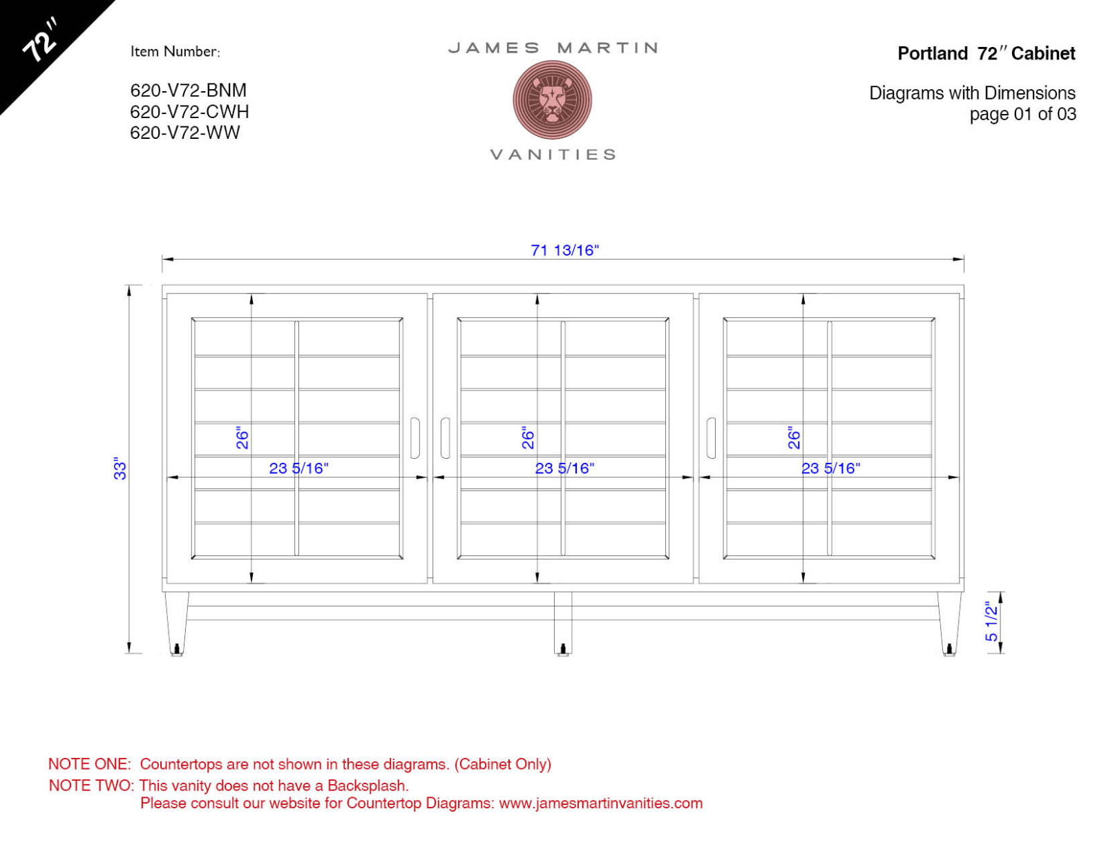 James Martin 620V72WW3CSP, 620V72WW3CLW, 620V72WW3CAR, 620V72WW3AF, 620V72WW3IBK Diagram