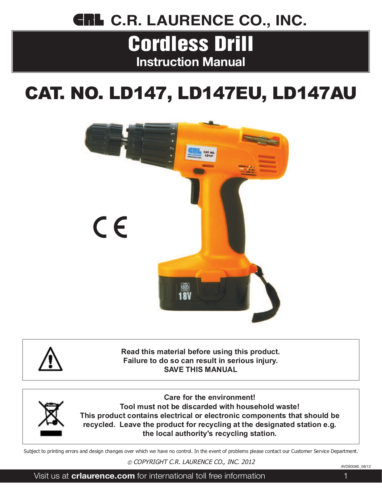 Crl LD147EU, LD147, LD147AU User Manual