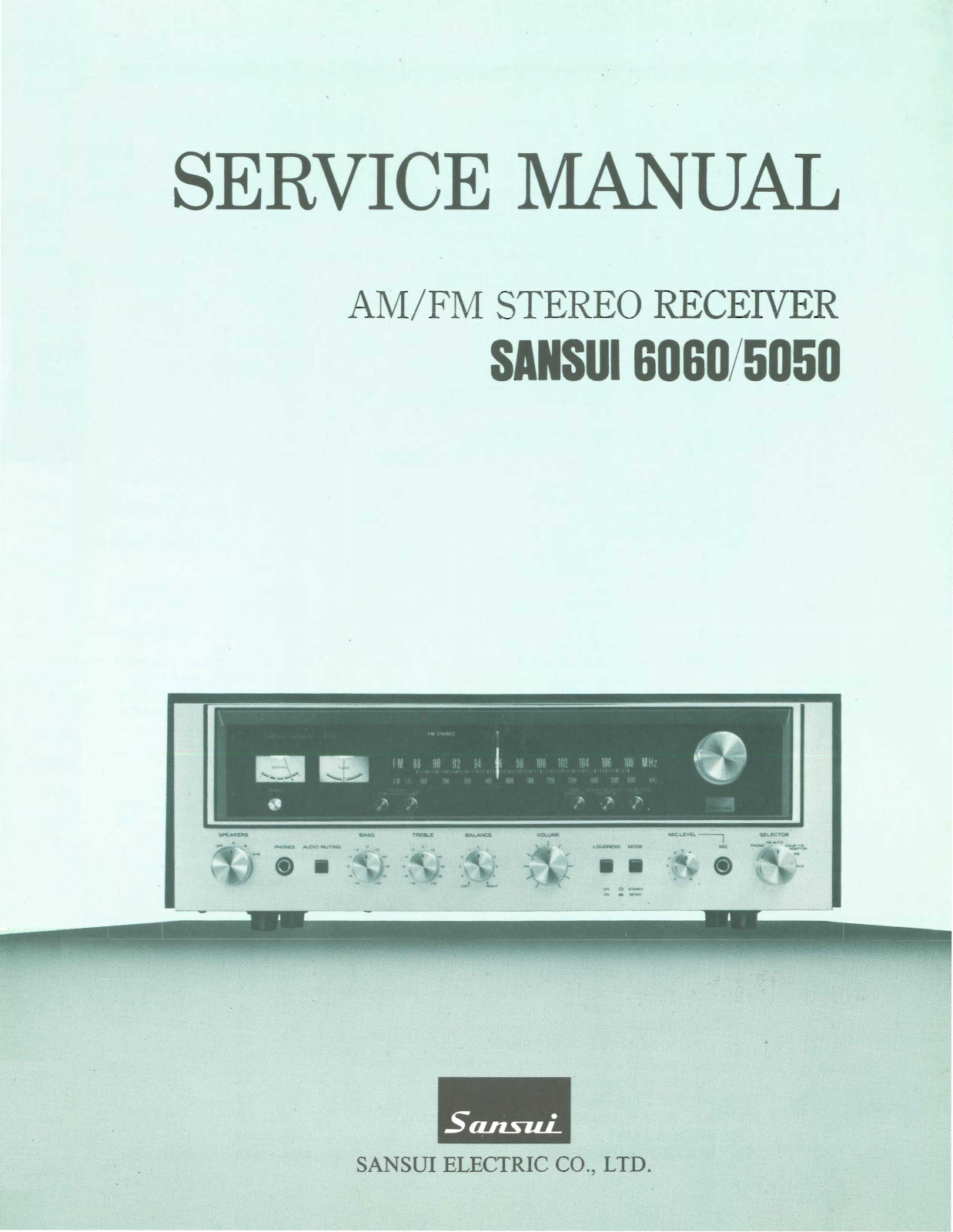 Sansui 6060, 5050 Service Manual