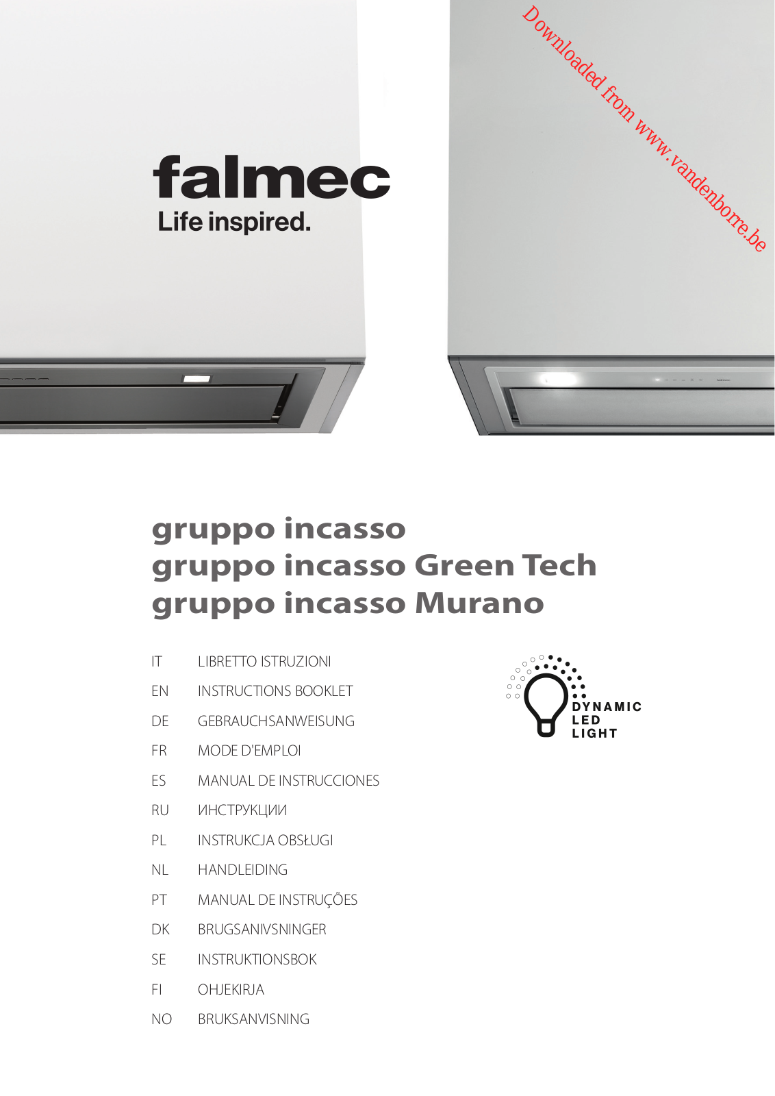 FALMEC gruppo incasso User Manual