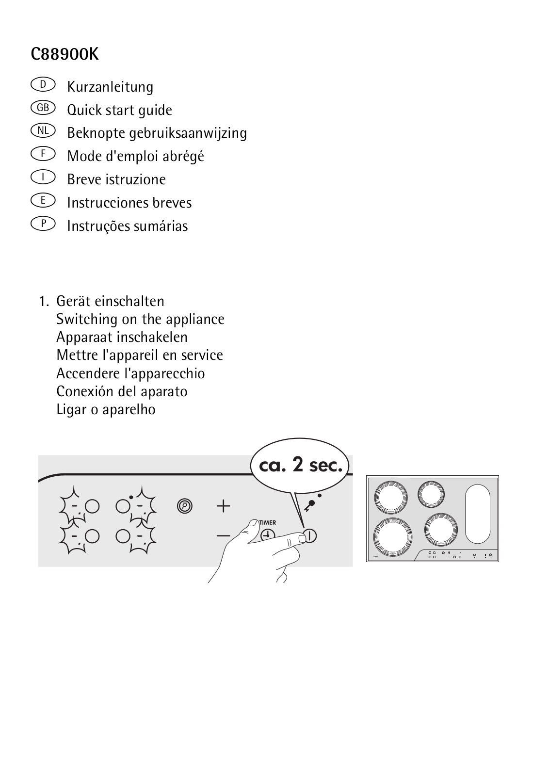 AEG C88900K User Manual