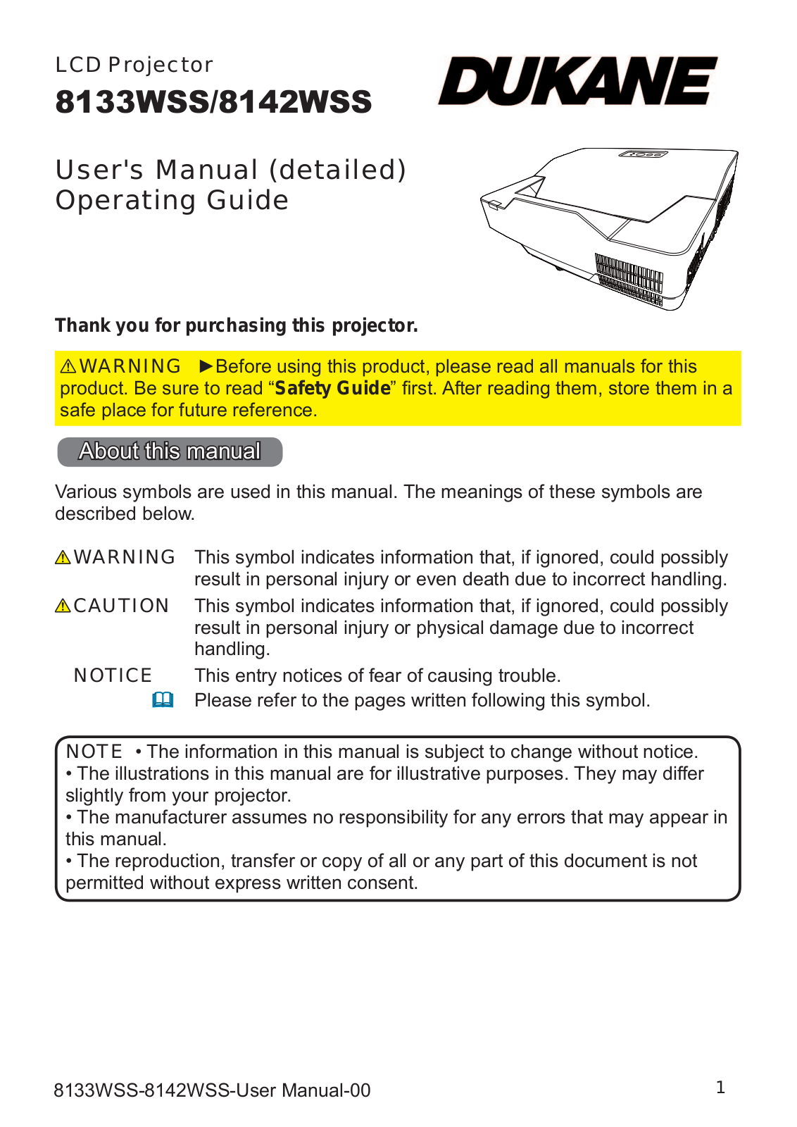 Dukane 8133WSS, 8142WSS User Manual