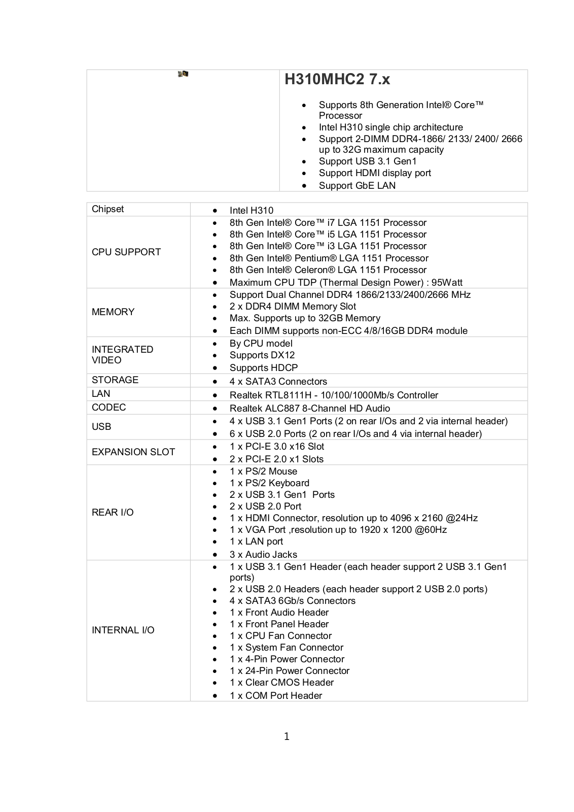 Biostar H310MHC2 User Manual