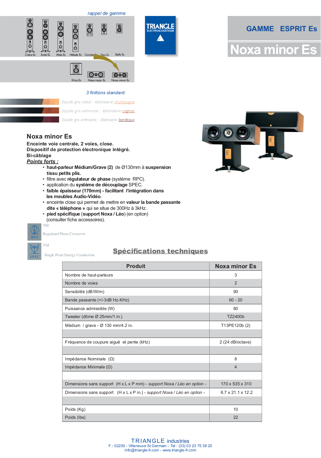 Triangle Minor, Noxa minor Brochure