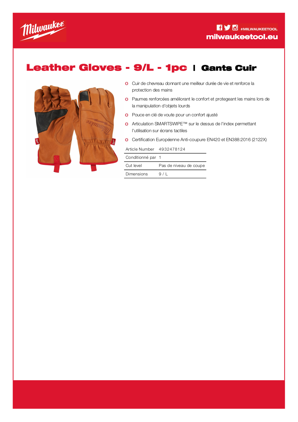 Milwaukee 4932478124 Specification - ManualMachine.com