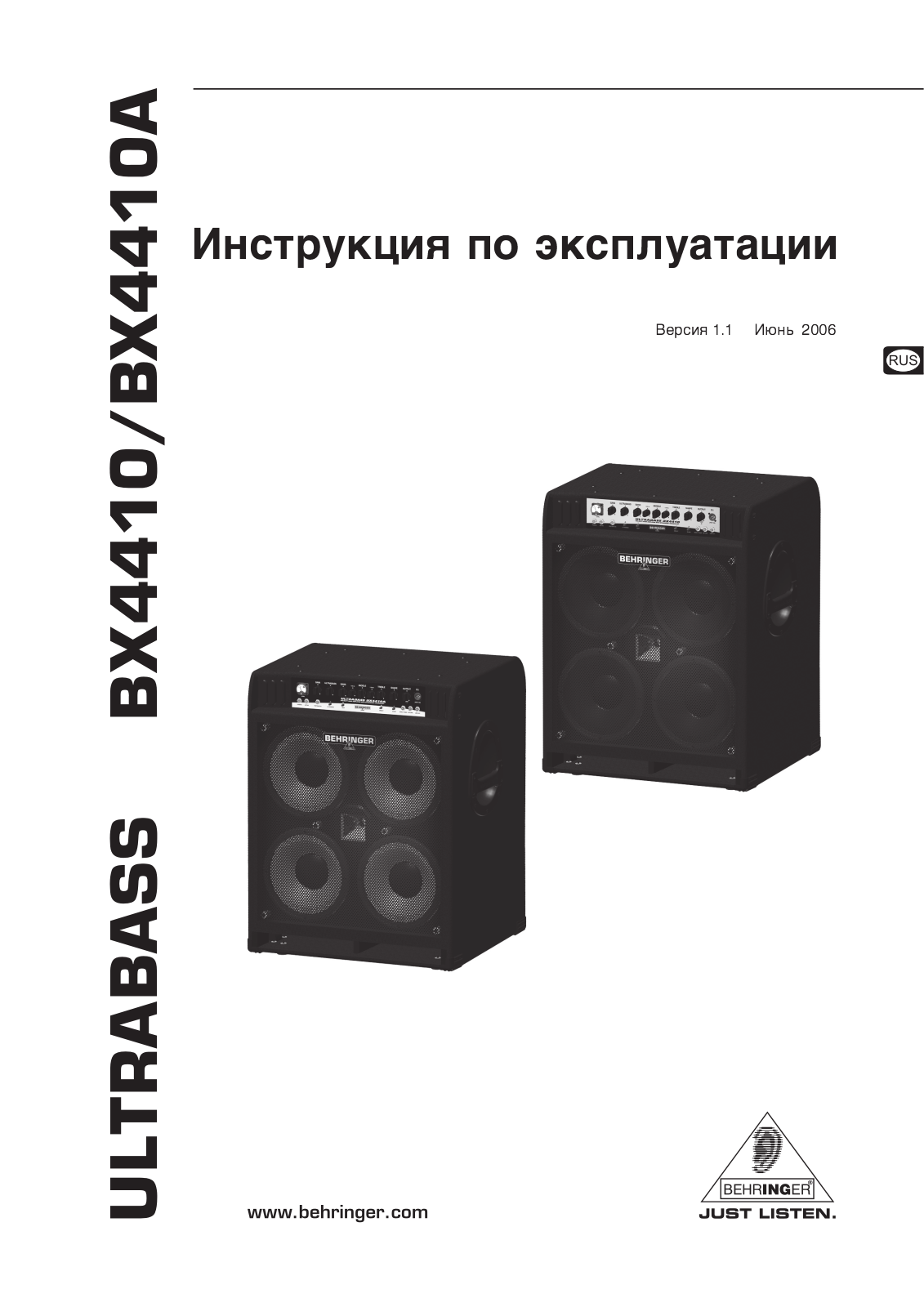 Behringer BX4410, BX4410A User Manual