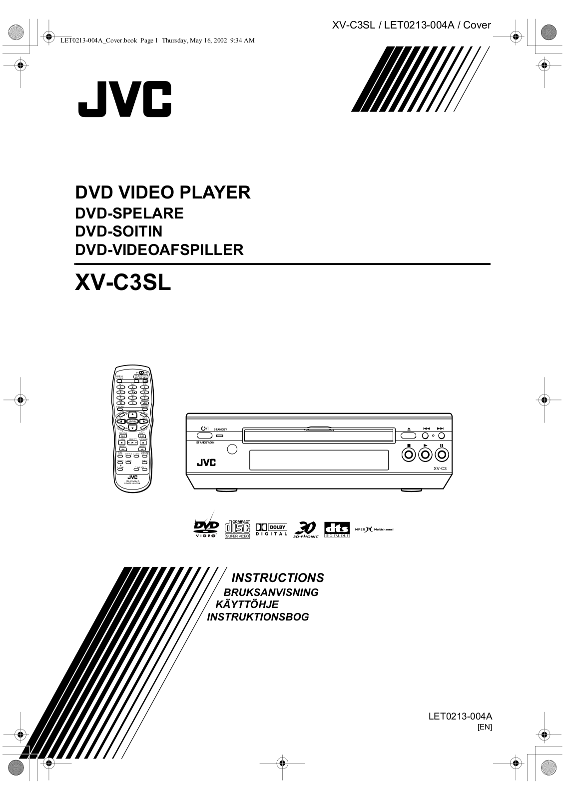 JVC XV-C3SL User Manual