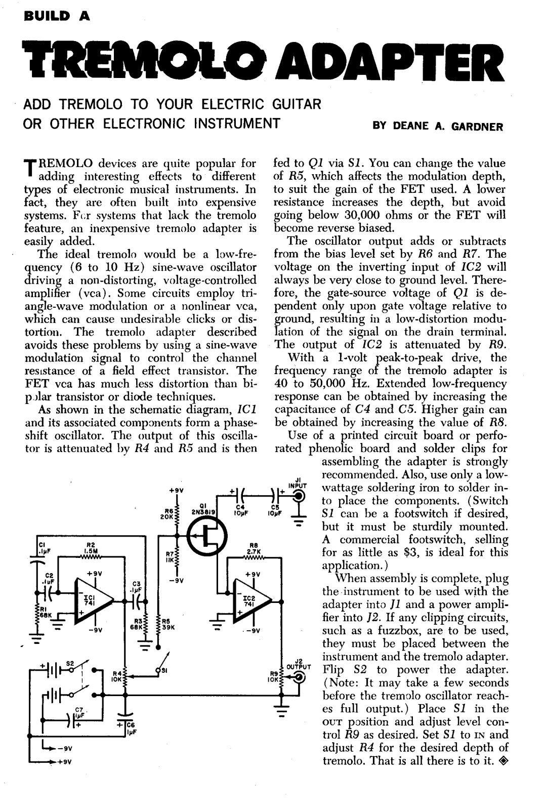 Adapt Tremolo Adapter Service Manual