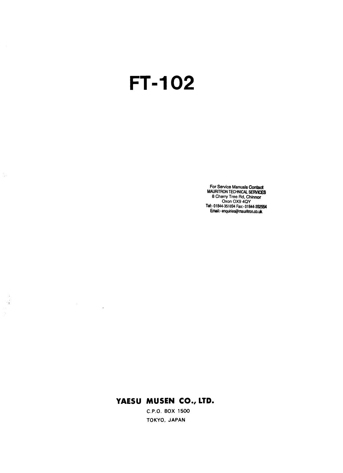 Yaesu ft 102 schematic