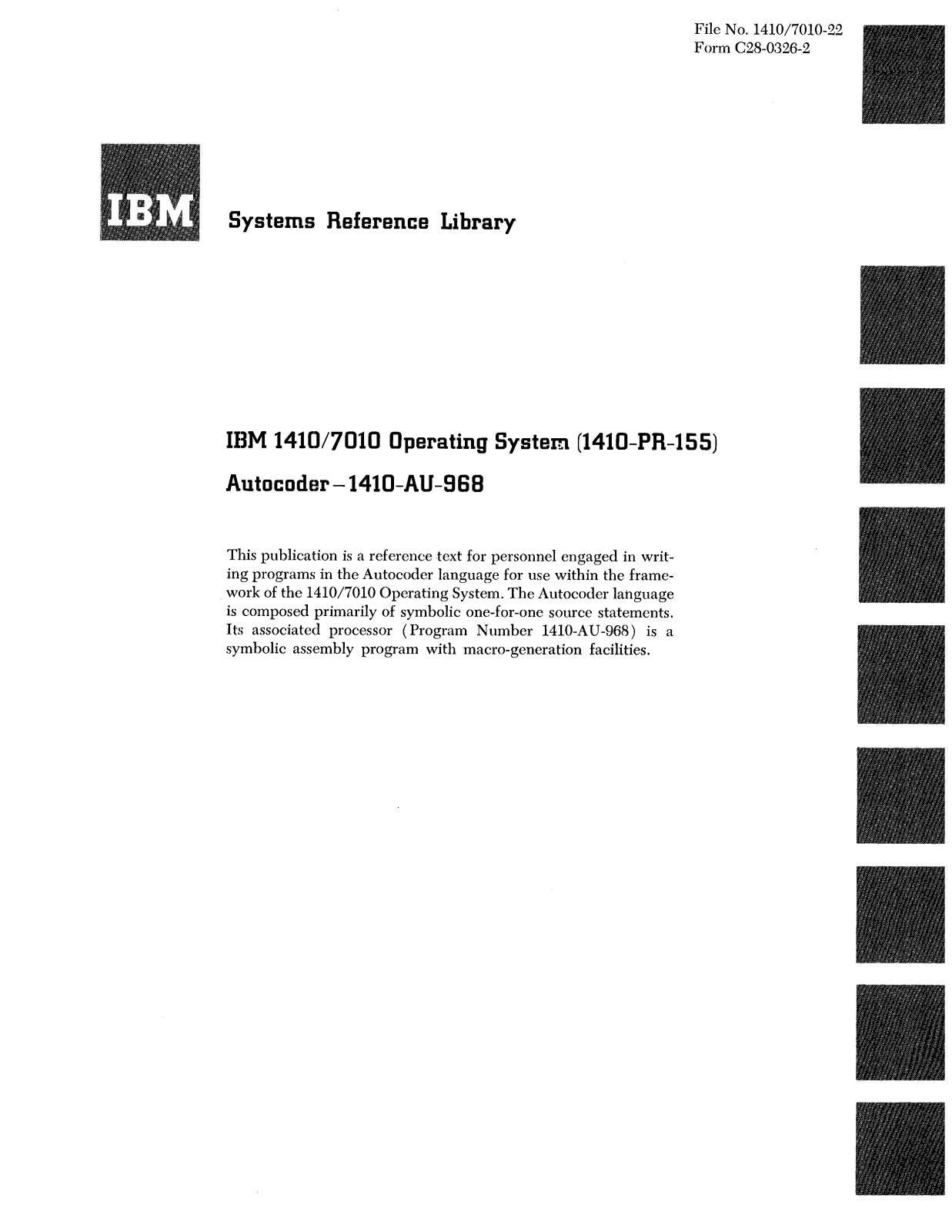 IBM C28-0326-2_Autocoder Datasheet - ManualMachine.com