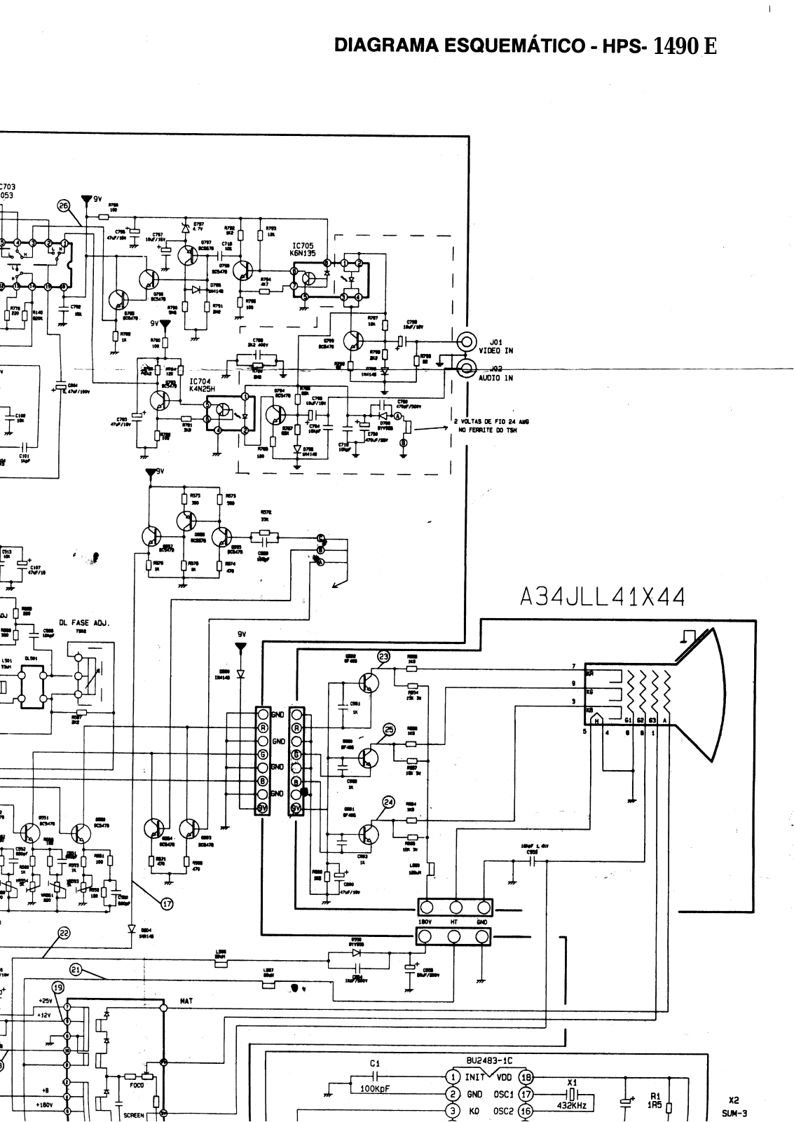 CCE HPS-1490E Schematic