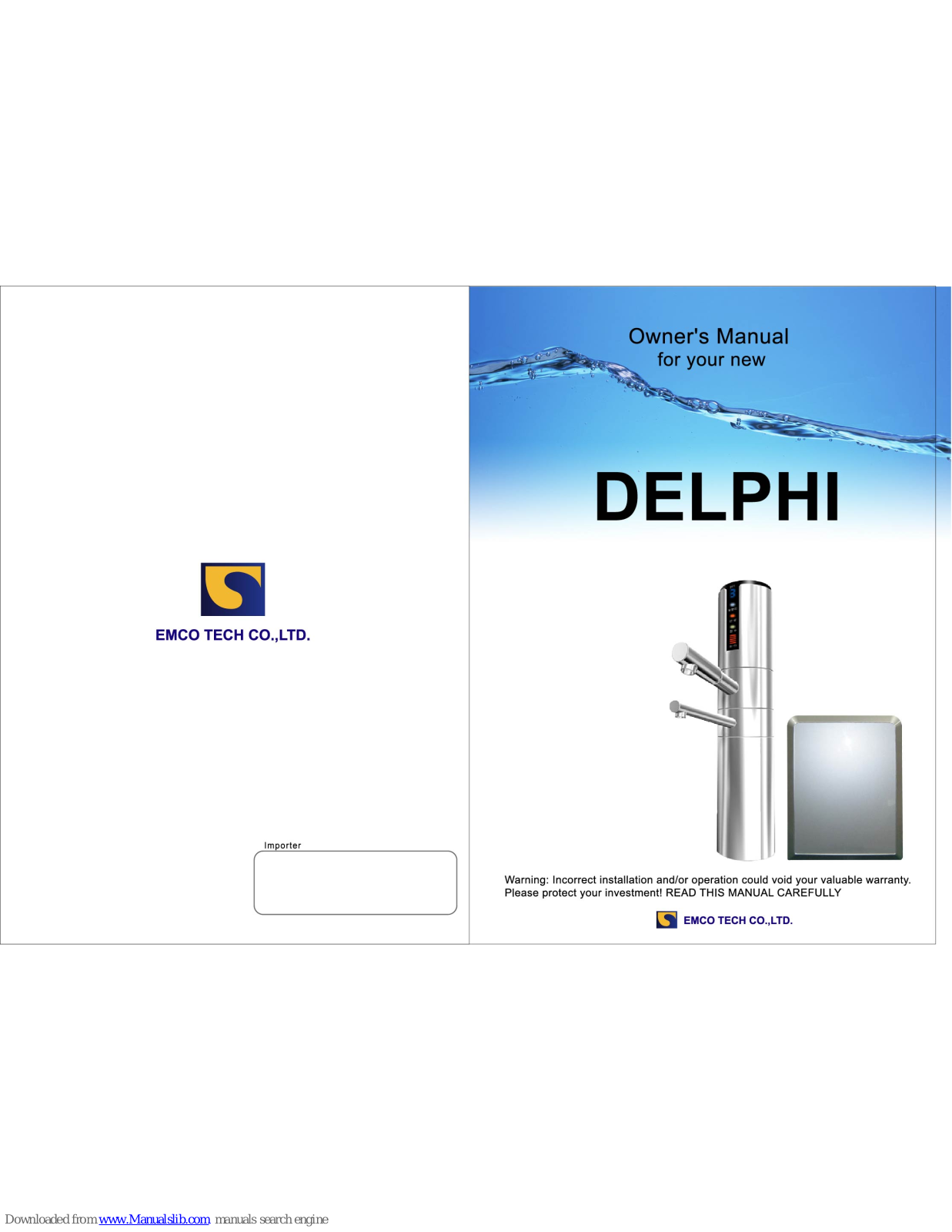 Emco Tech Delphi Owner's Manual