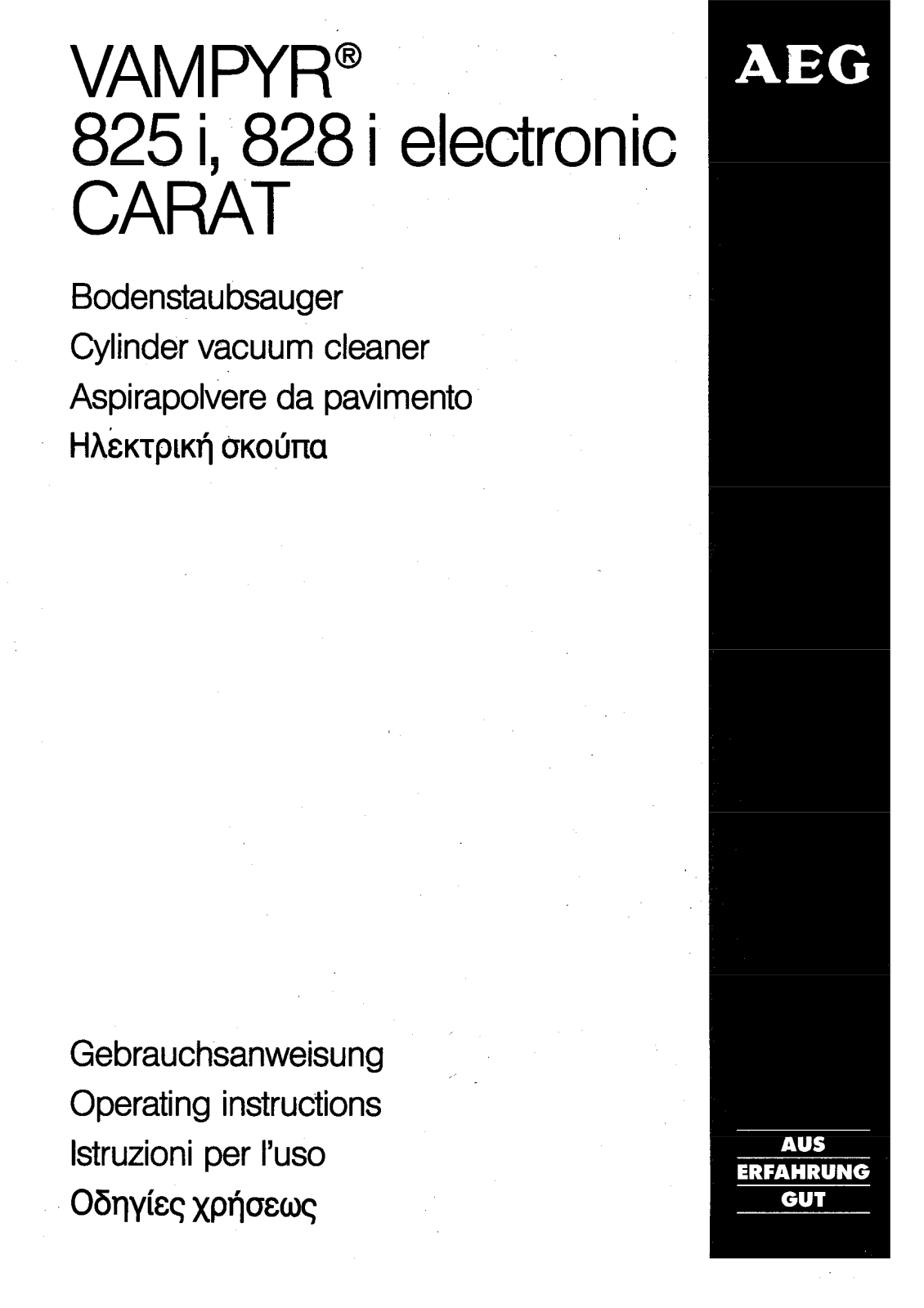 AEG-Electrolux VAMPYR828I, VAMPYR825I User Manual