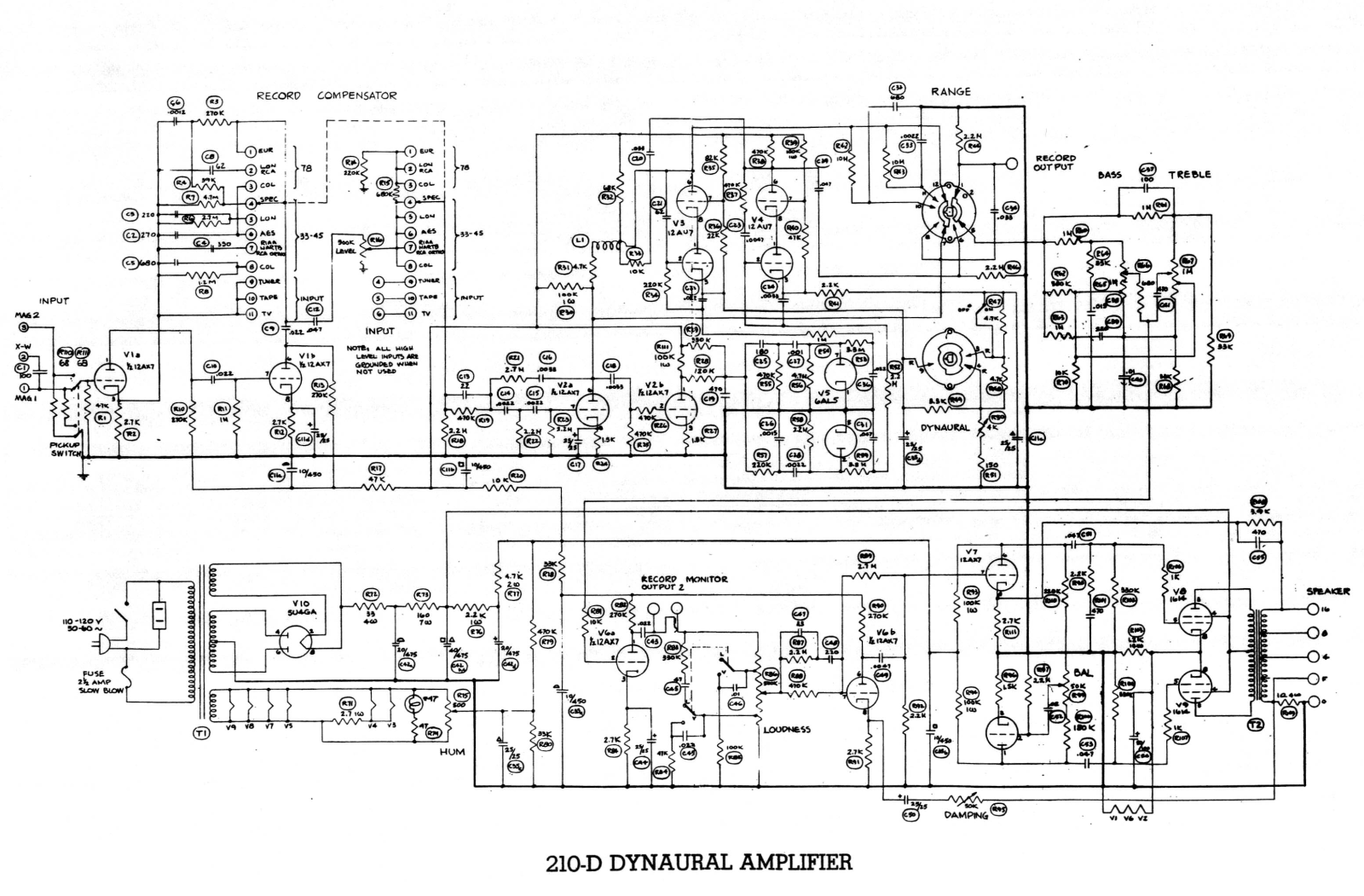 H.H. Scott 210-D Schematic