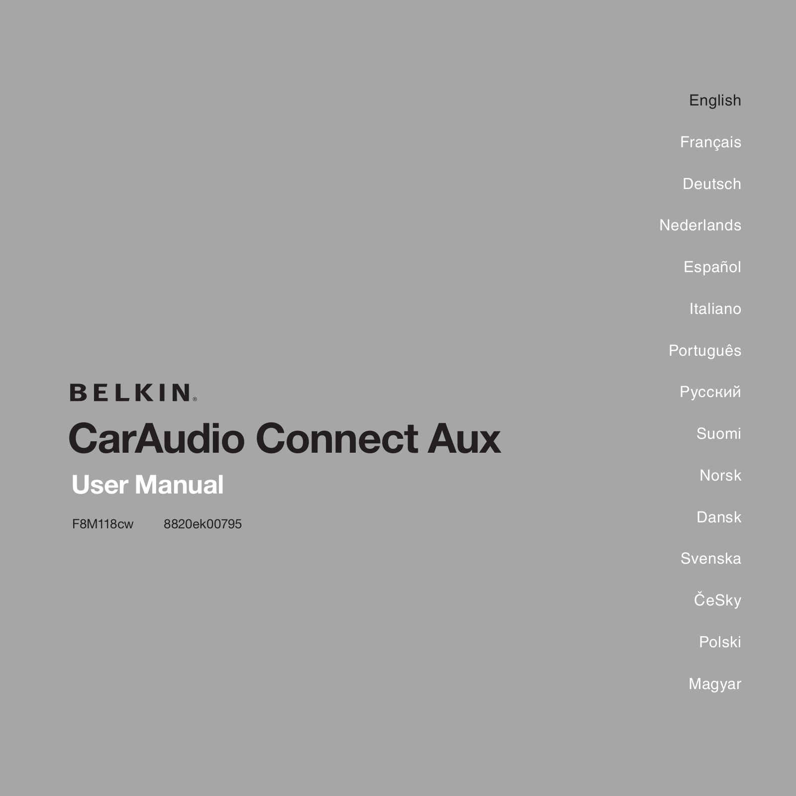 Belkin F8M118CW User Manual