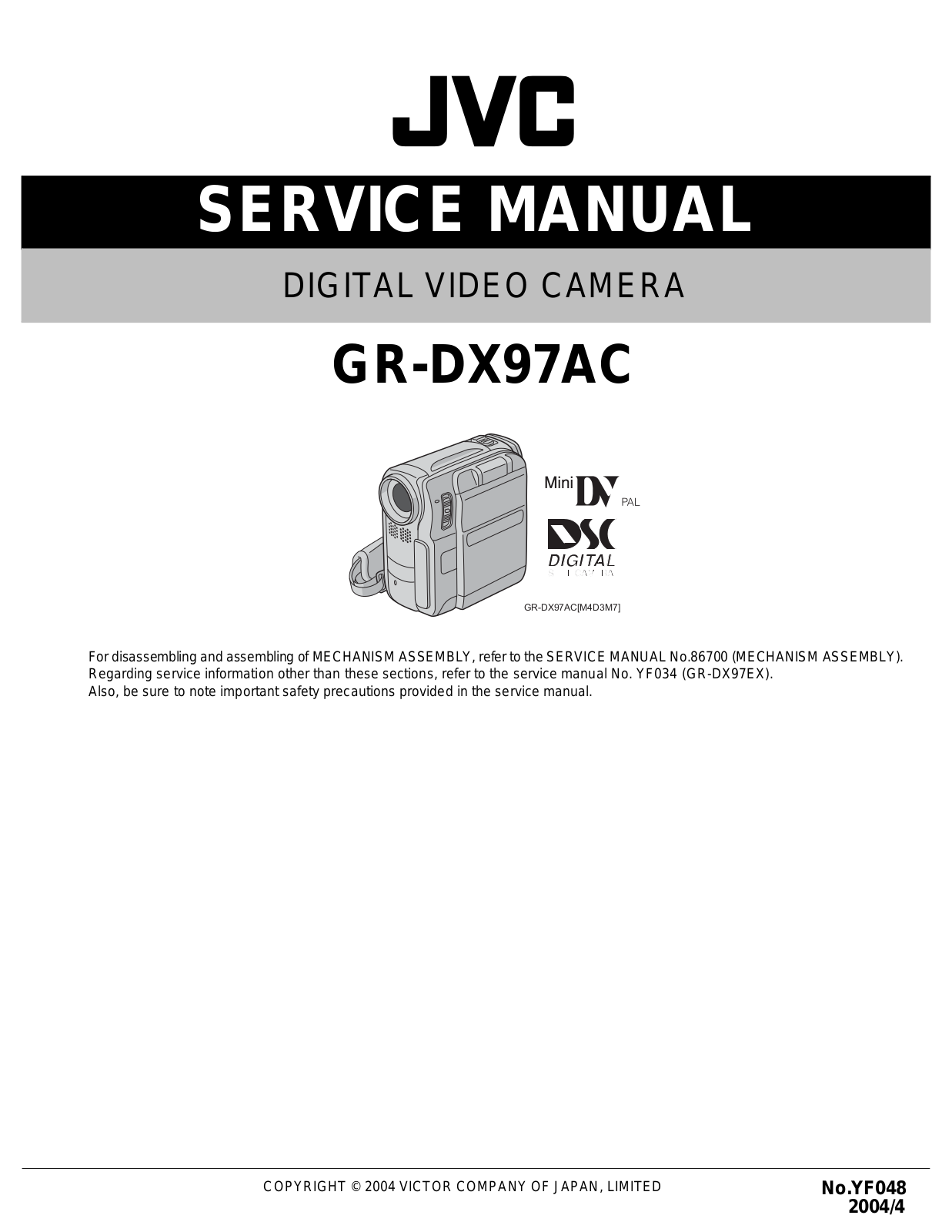 JVC GR-DX97AC Service Manual