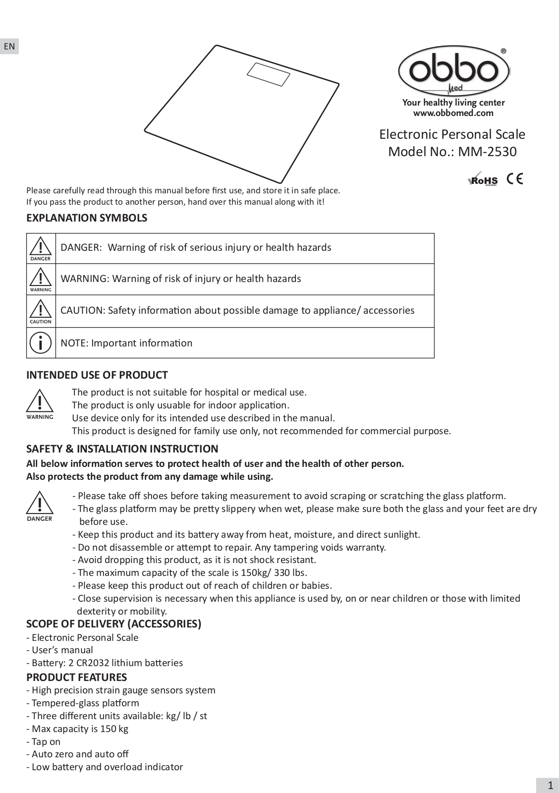 Obbo MM-2530 User Manual