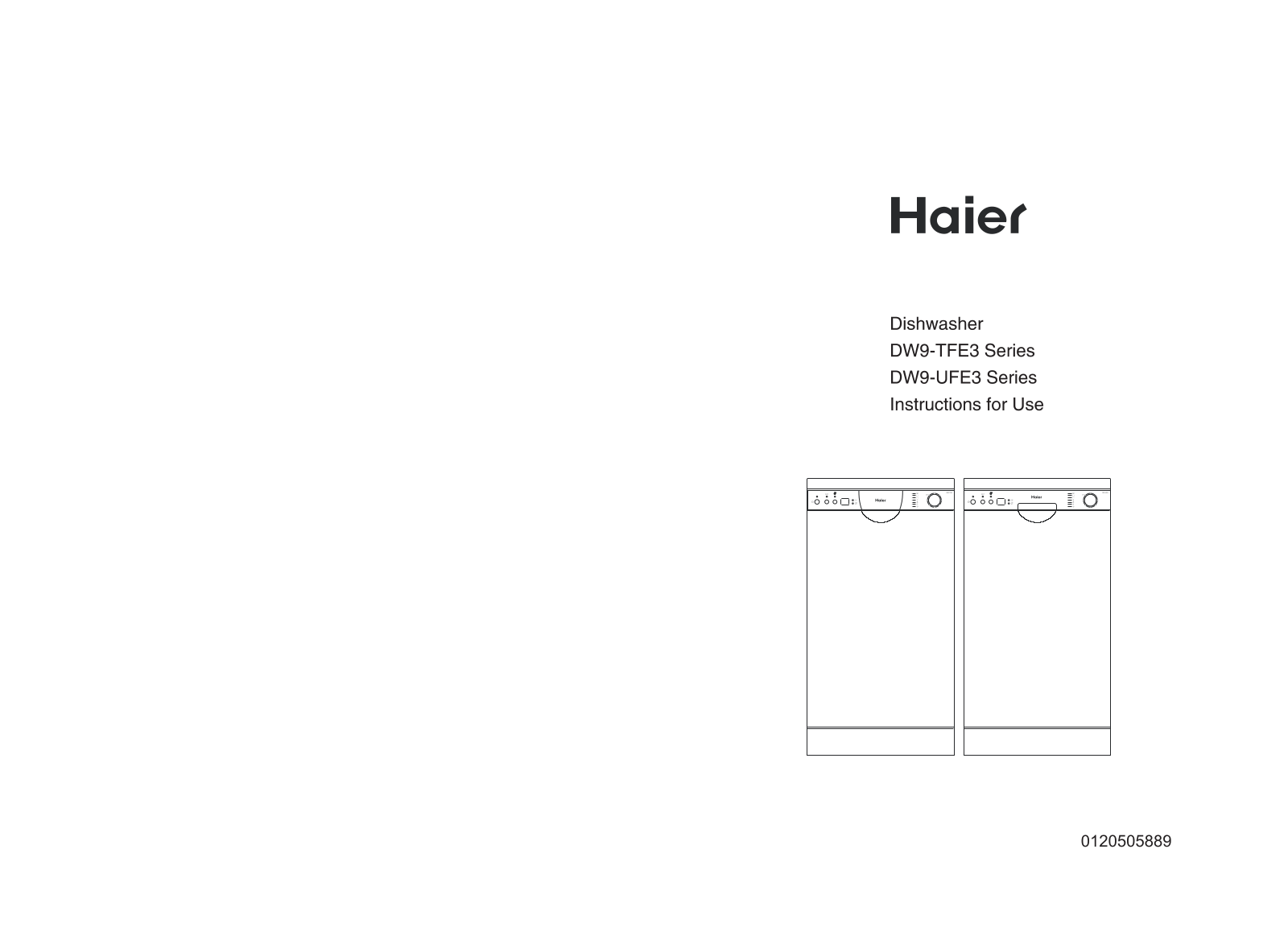 Haier DW9-TFE3 User Manual