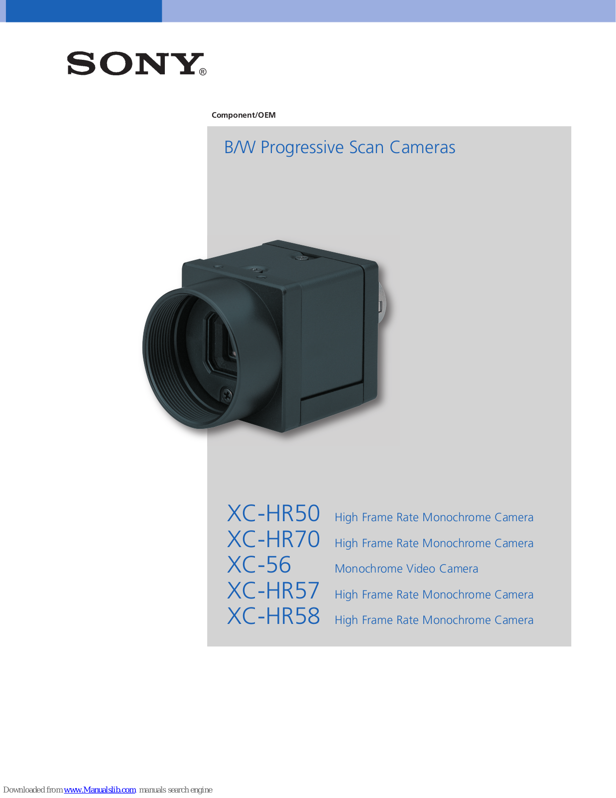 Sony XC56, XCHR50, XCHR57, XCHR58, XCHR70 Brochure - ManualMachine.com