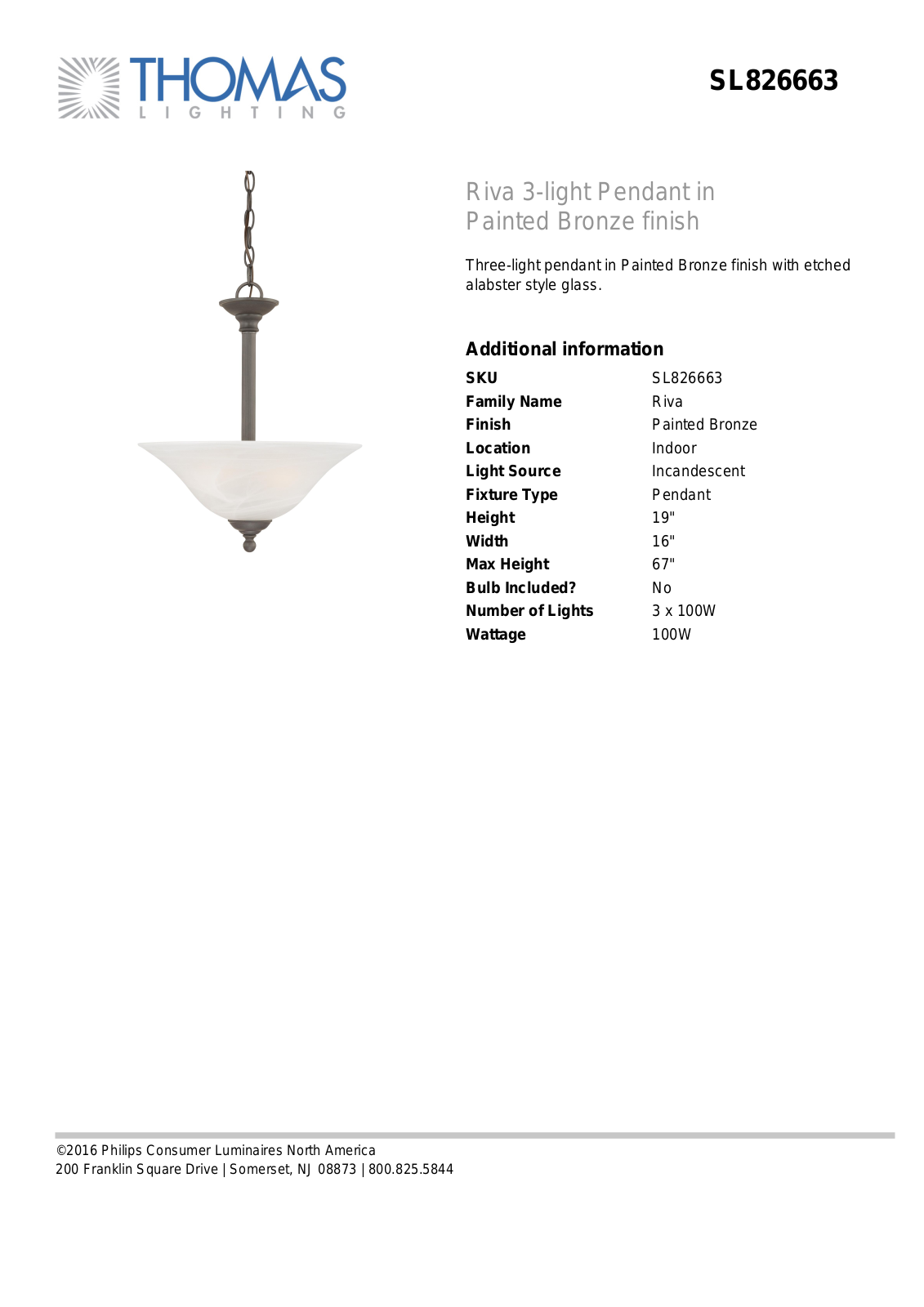 Thomas Lighting SL826663 User Manual - ManualMachine.com