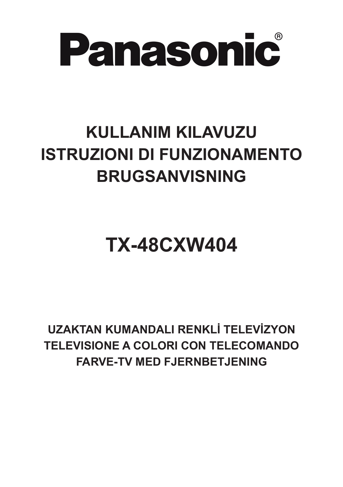 Panasonic TX-48CXW404 User Manual