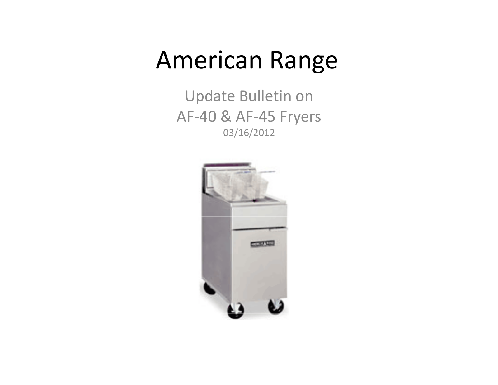 American Range AF40 User Manual - ManualMachine.com