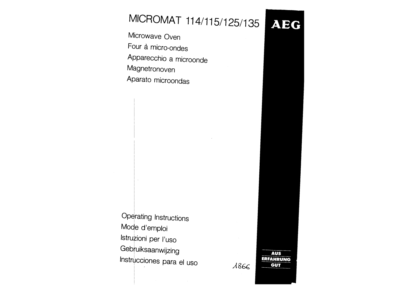 AEG MC125 User Manual