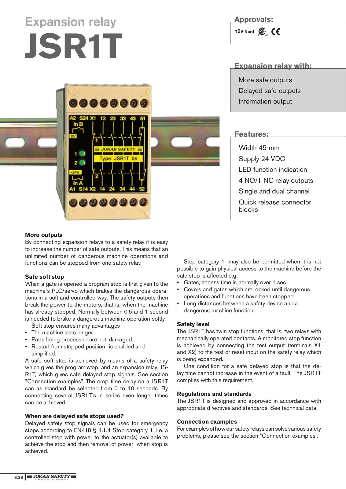 Jokab Safety JSR1T Catalog Page