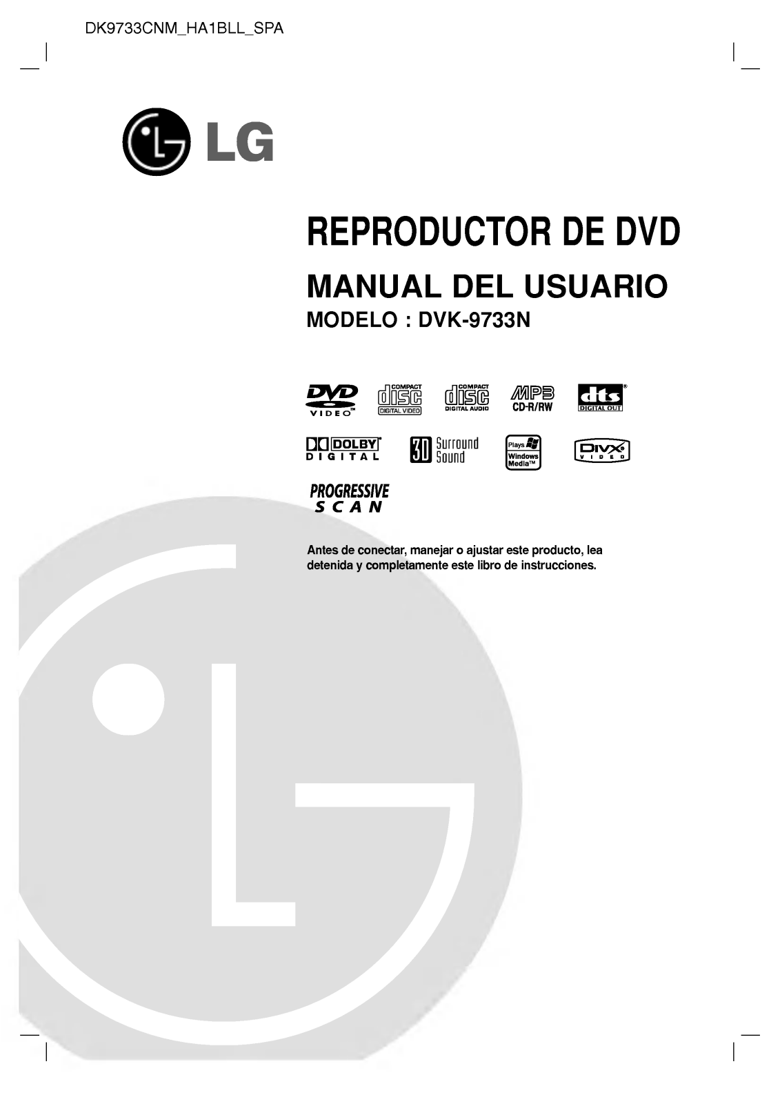LG DK9733CNM User Manual
