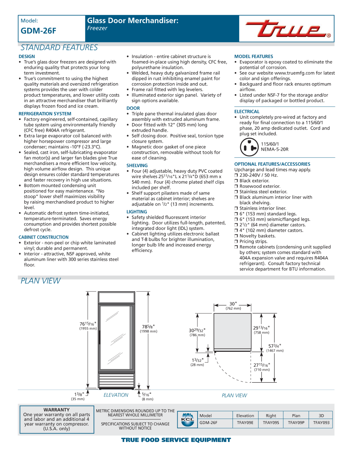 True Manufacturing GDM-26F General Manual - ManualMachine.com