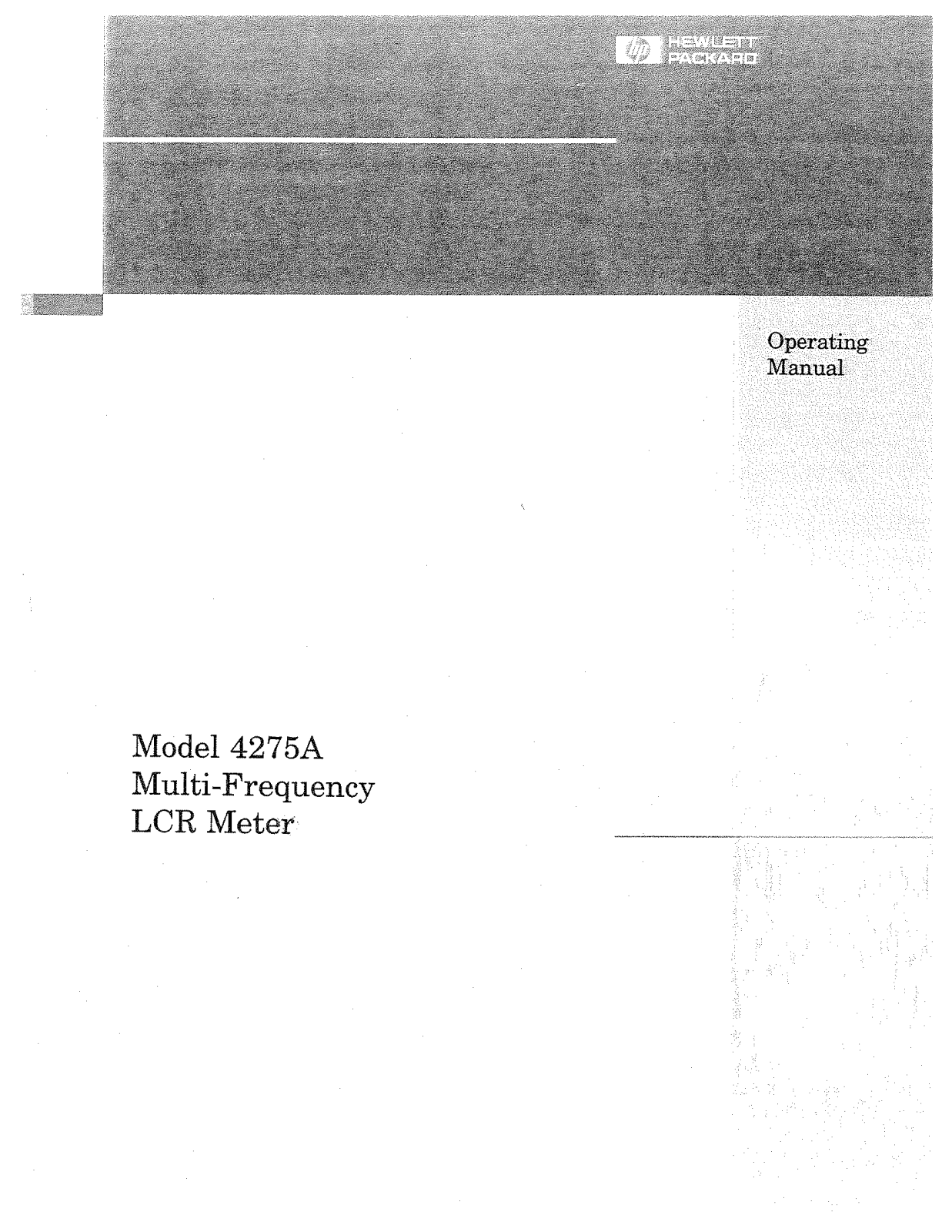 HP (Hewlett-Packard) 4275A User Manual