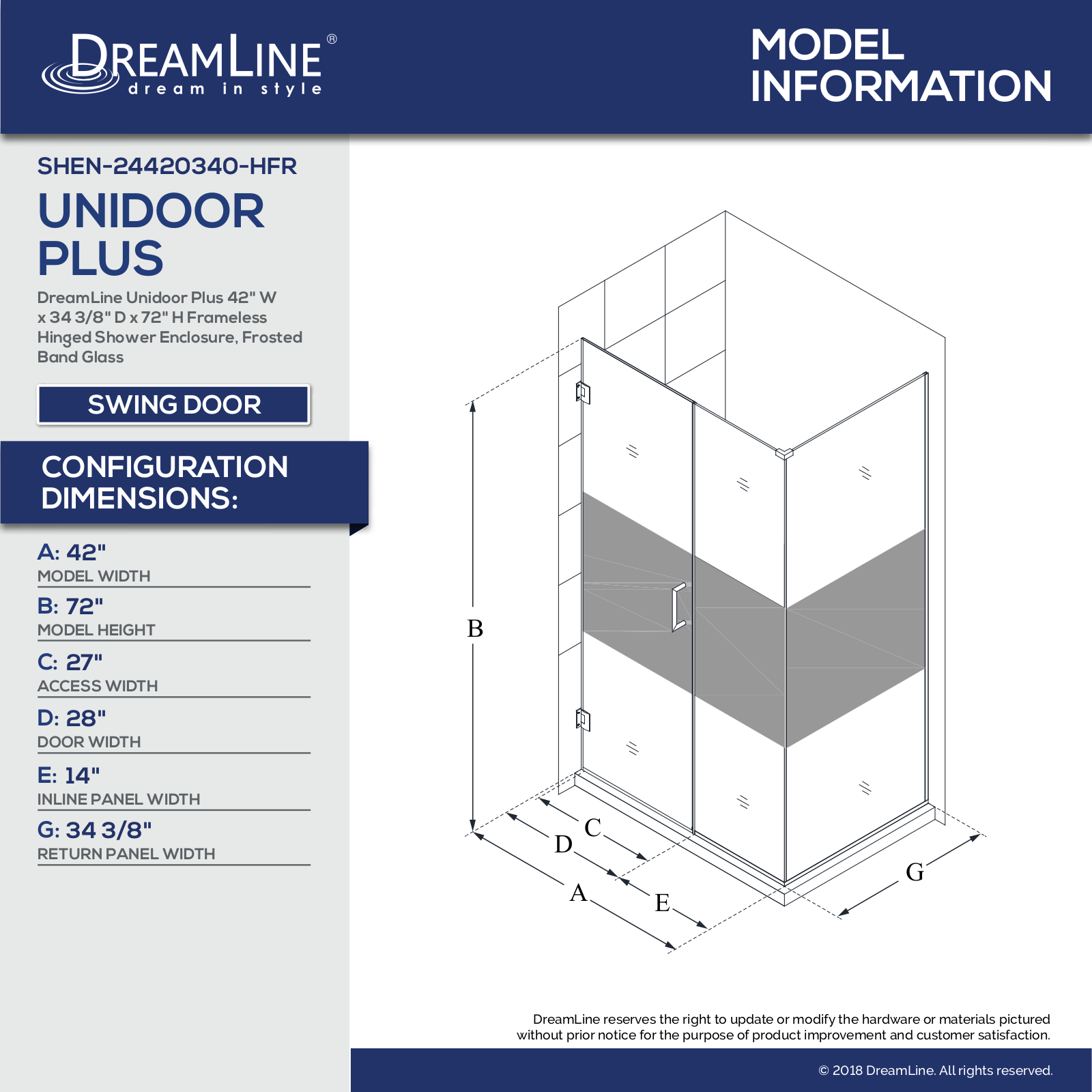 DreamLine W004829377 Specifications - ManualMachine.com