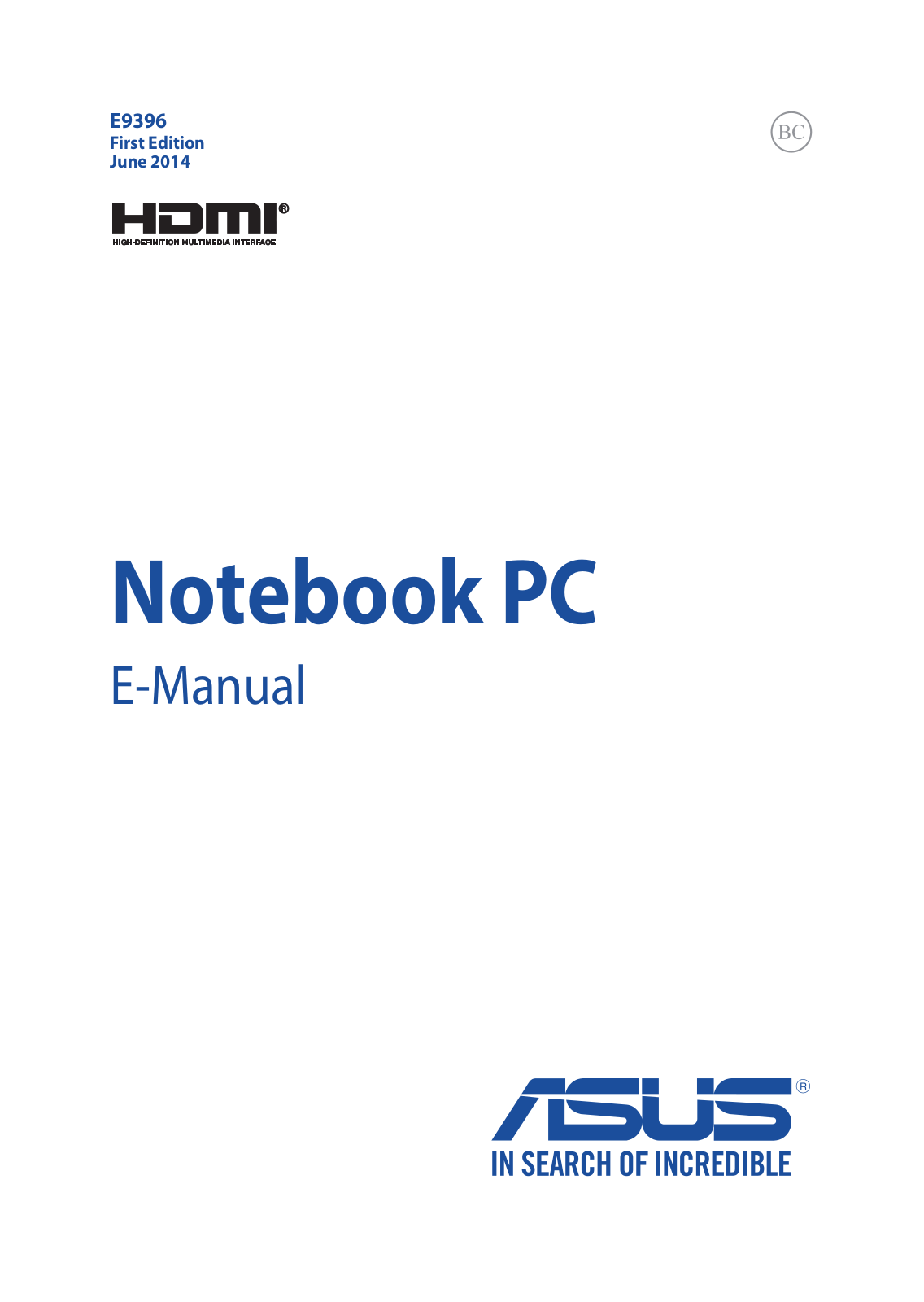 ASUS N551JQ, E9396 User Manual