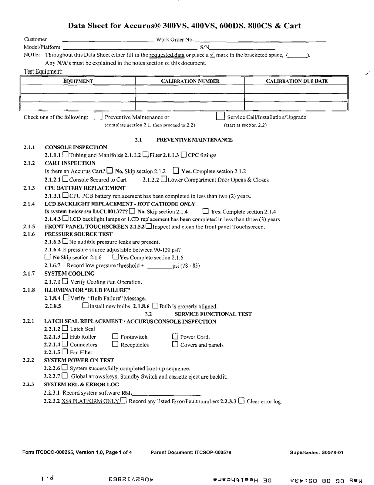 Alcon Accurus 300VS, Accurus 400VS, Accurus 600DS, Accurus 800CS, Accurus Cart User manual - ManualMachine.com