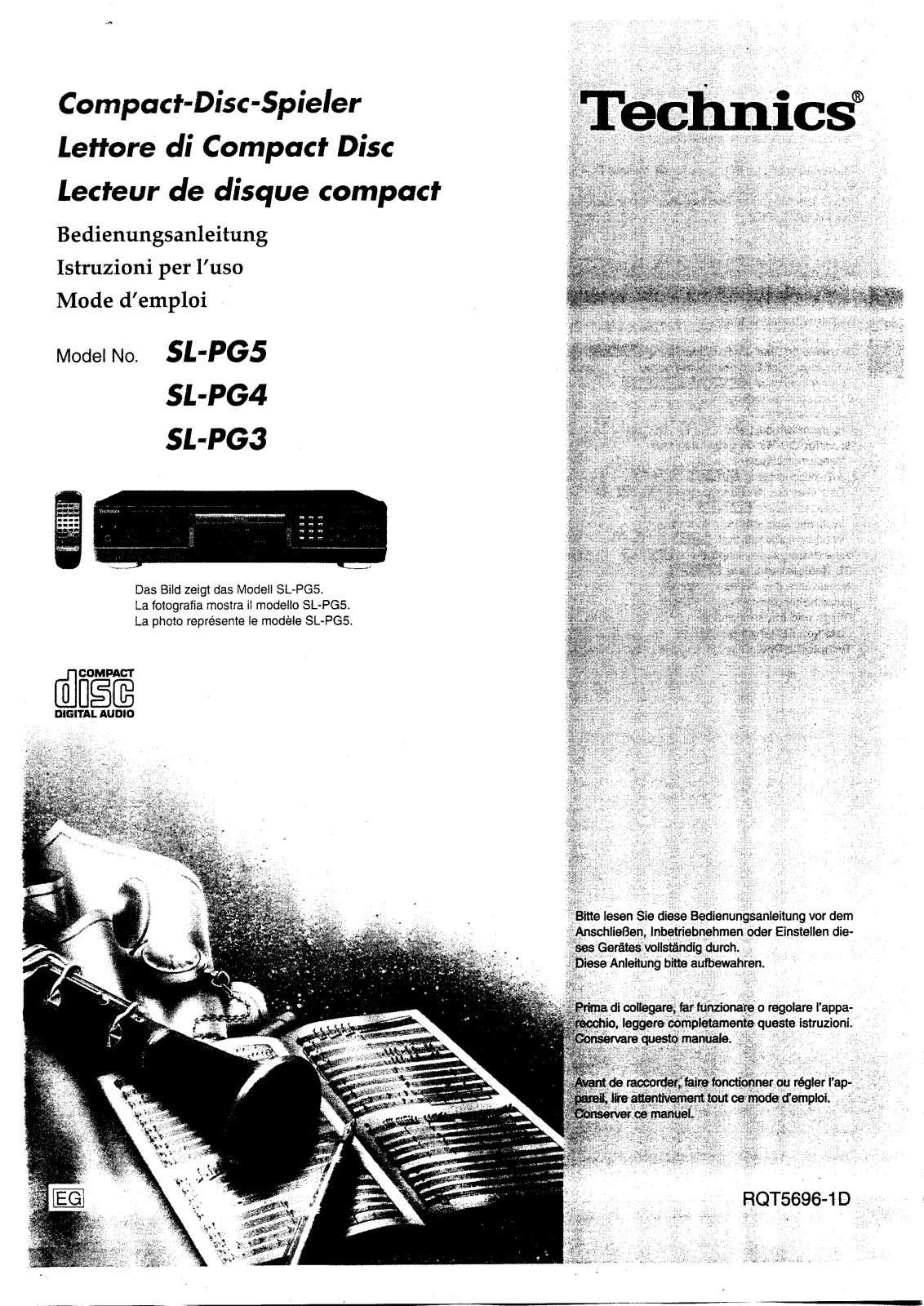 PANASONIC SL-PG5 User Manual