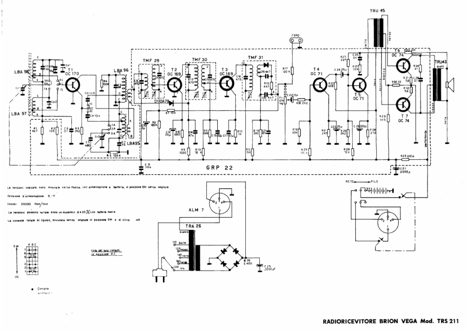 Brionvega trs211 schematic