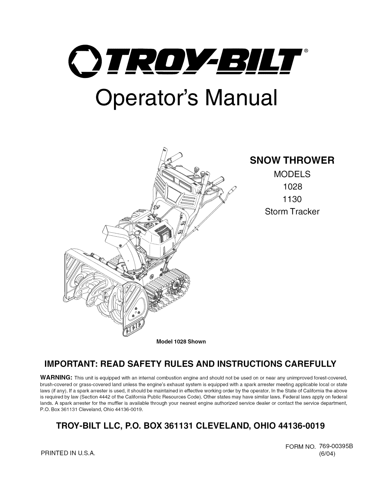 Toro 1028, 1130 User Manual - ManualMachine.com