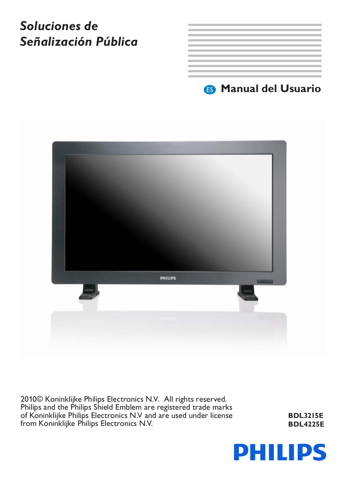 Philips BDL3215E, BDL4225E User Manual