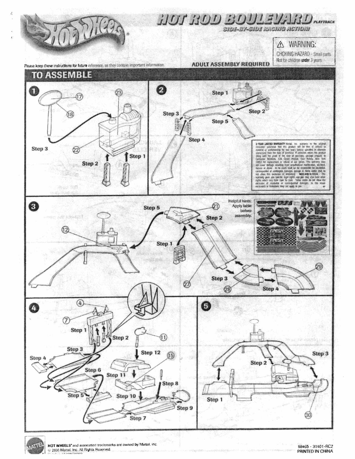 Fisher-Price 88465 Instruction Sheet