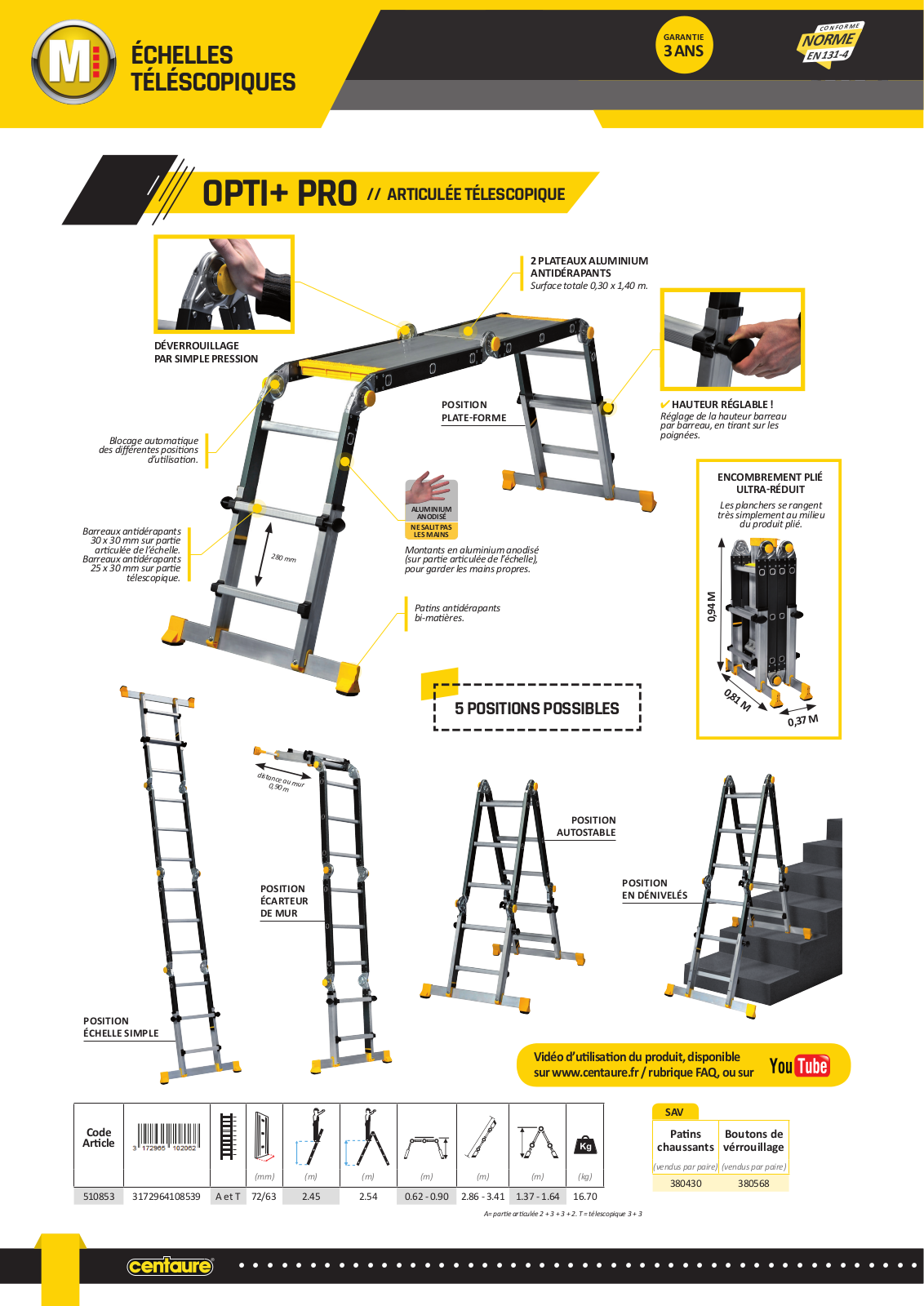 Centaure OPTI+ PRO Specification - ManualMachine.com