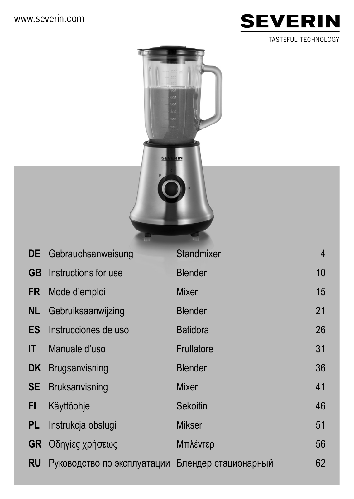 Severin SM 3734 User Manual