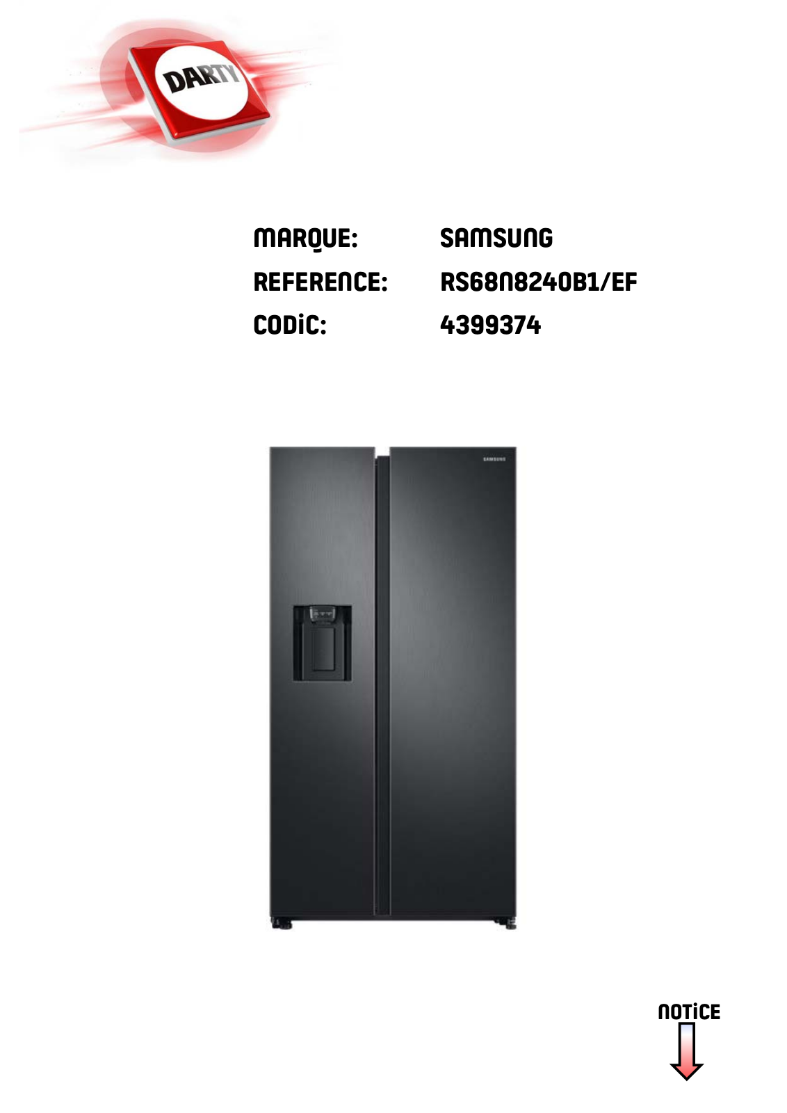 Samsung RS68N8240B1, RS68N8240WW, RS68N8240WW/EF, RS68N8651S9/EF User Manual