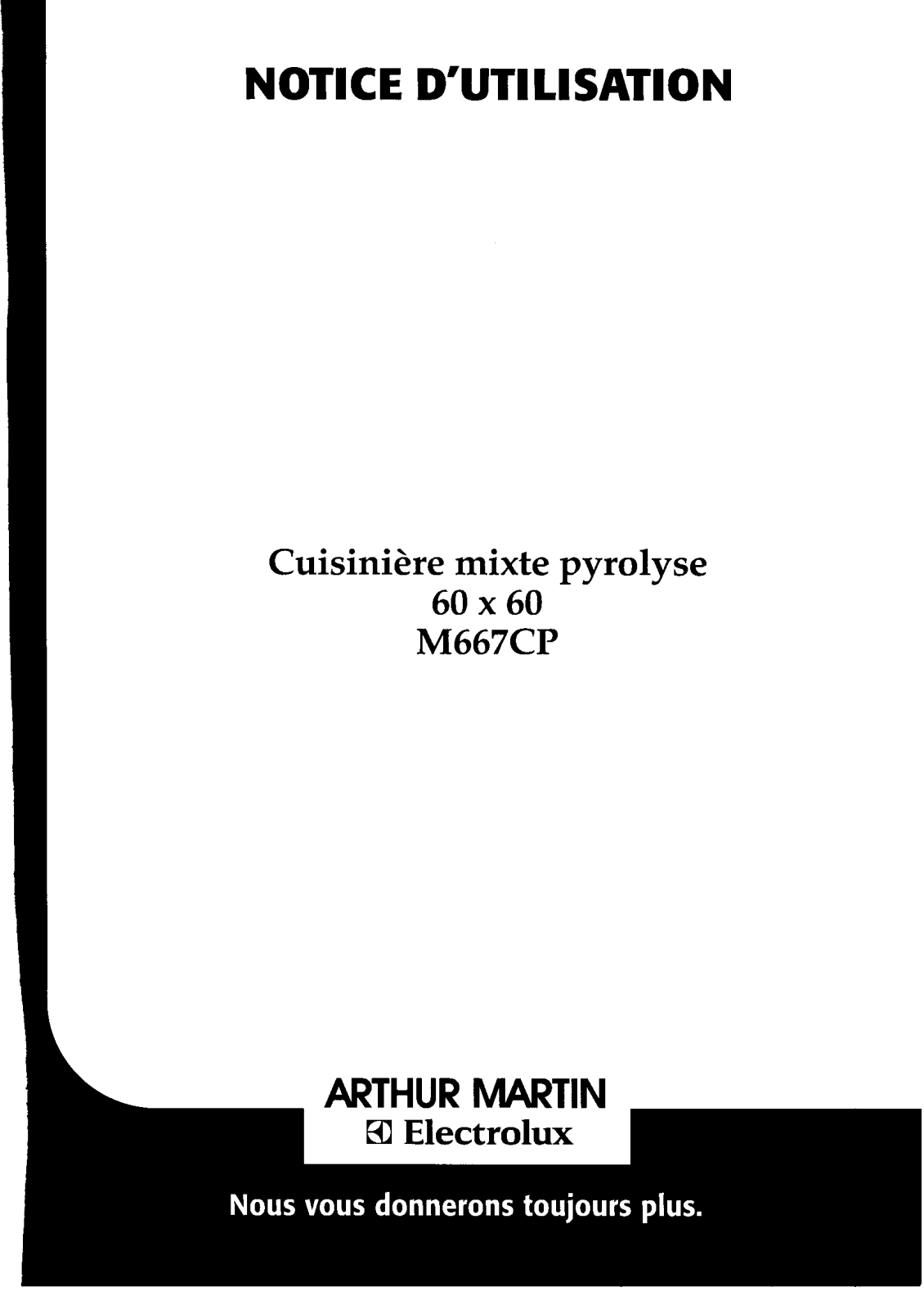 Arthur martin M667CP User Manual