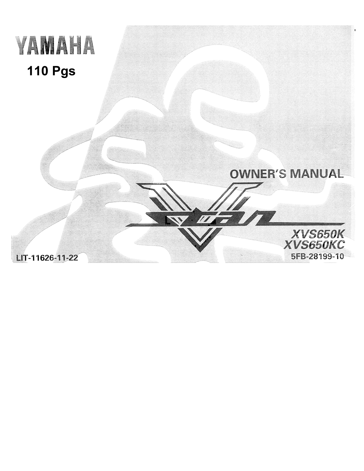 Yamaha XVS 650K(KC) Drag Star User Manual