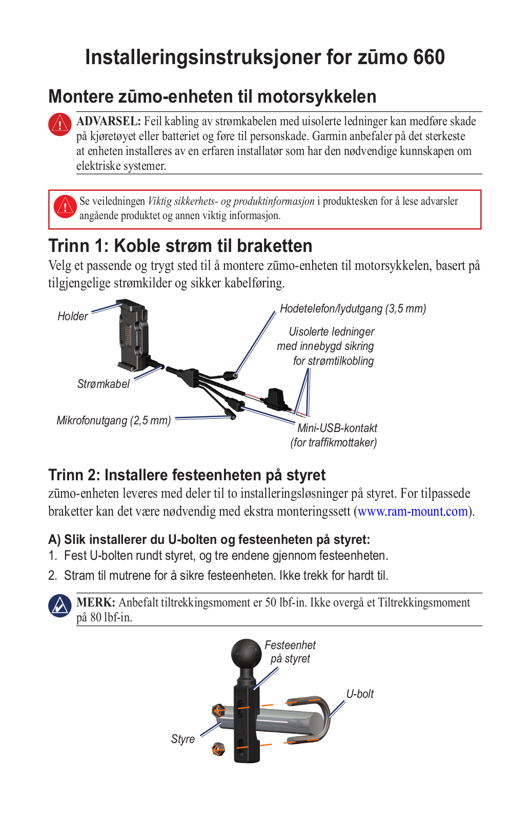 Garmin ZUMO 660 User Manual