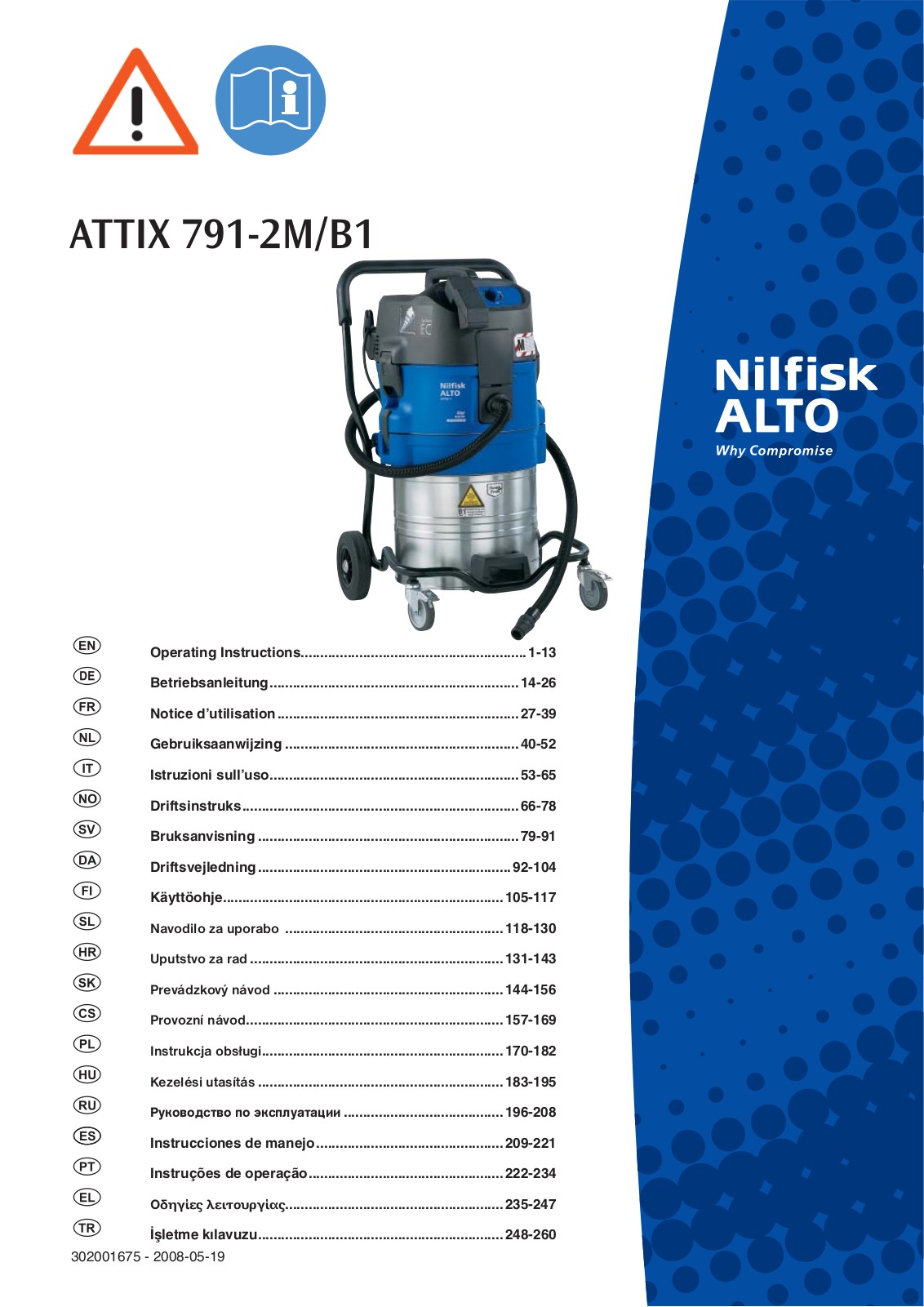 Nilfisk-ALTO ATTIX 791-2M-B1 User Manual