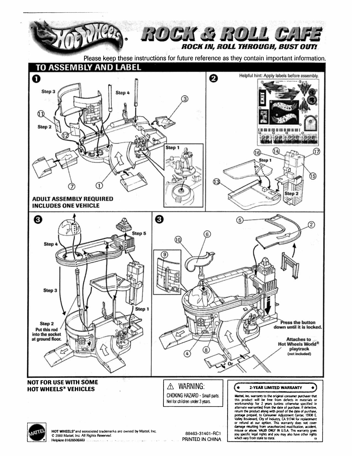 Fisher-Price 88463 Instruction Sheet