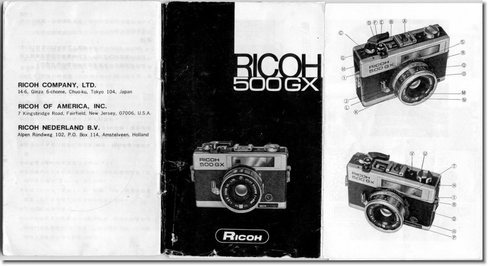 Ricoh 500 Gx Operating Instructions